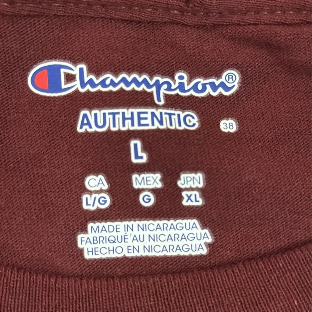 Champion Harvard Boston Accent Graphic Tee Red White Large Funny College Shirt - Picture 2 of 8